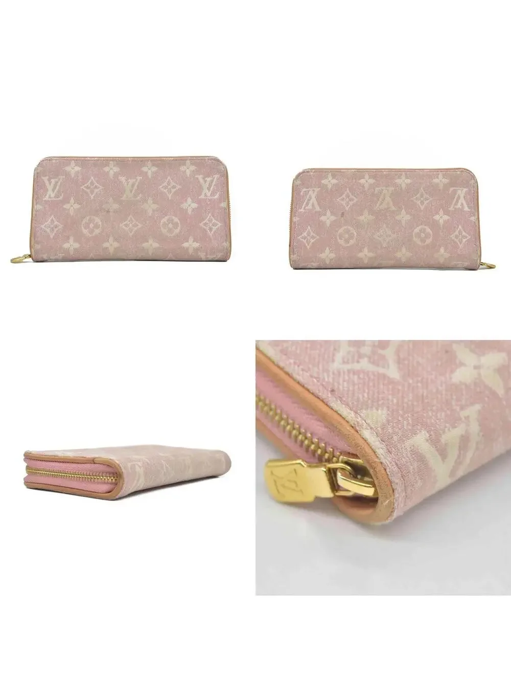 $1060 Louis Vuitton Denim Monogram Jacquard Zippy Wallet - Picture 2 of 15